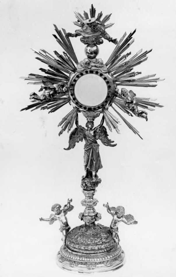 ostensorio - a raggiera - ambito veneto (ultimo quarto sec. XVIII)
