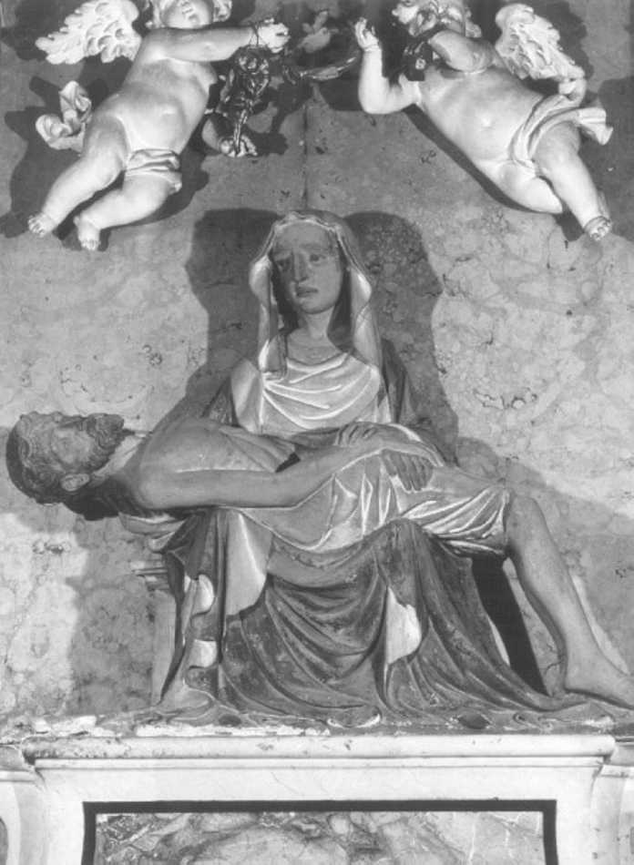 Pietà (gruppo scultoreo) di Gutenstein Aedigius detto Edigioiener (prima metà sec. XV)