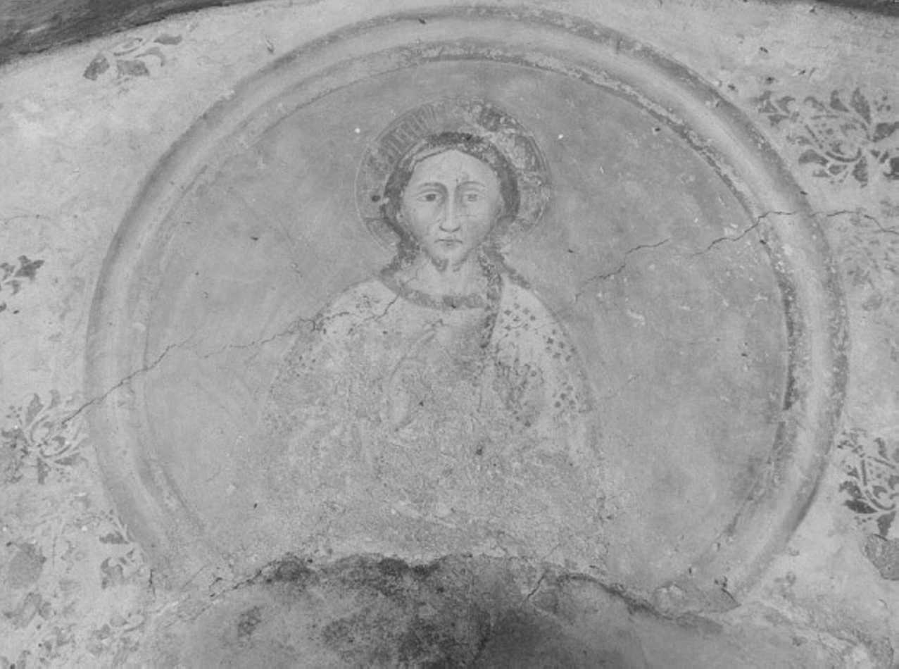 Cristo benedicente (dipinto, frammento) di Martino da Verona (attribuito) (prima metà sec. XIV)