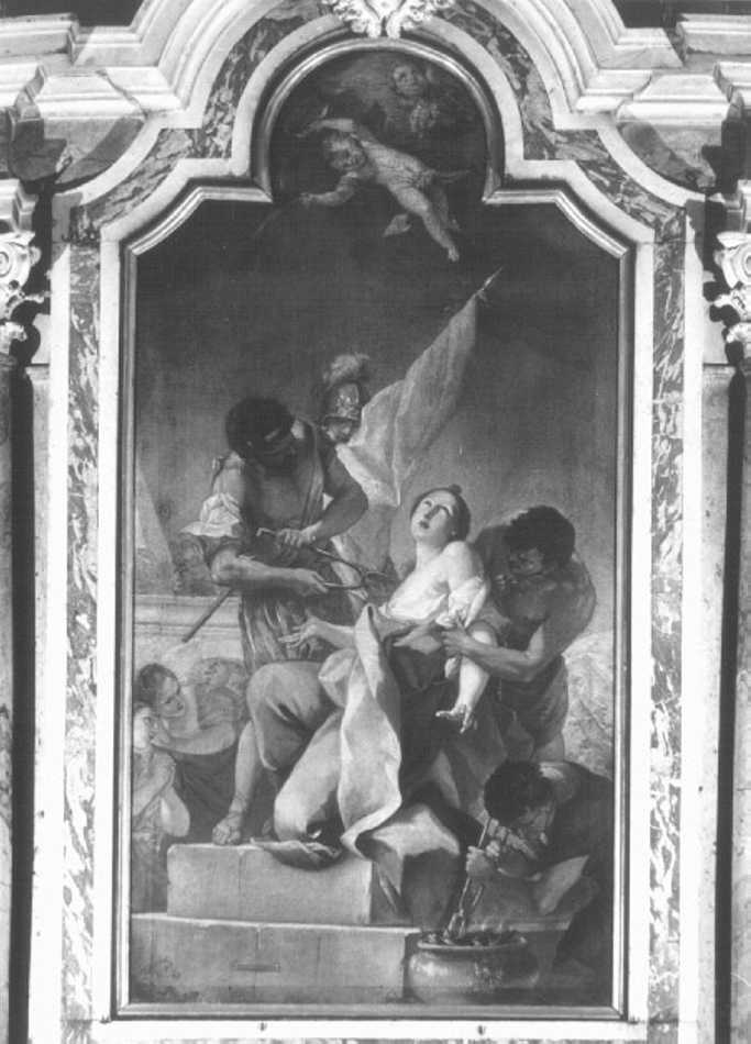 martirio di Sant'Agata (dipinto) di Brentana Santo (sec. XVIII)