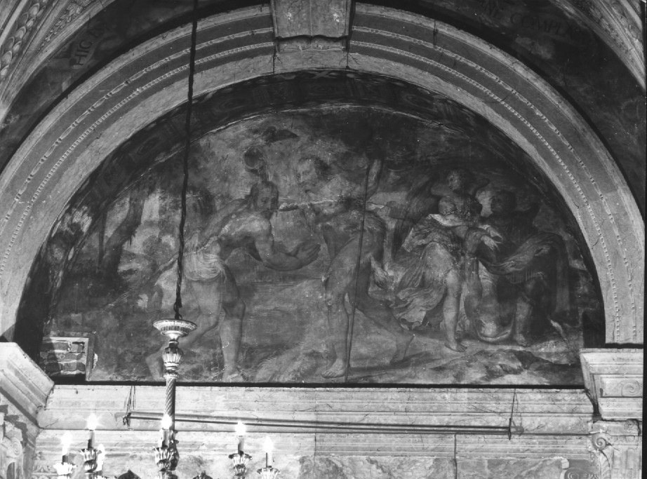battesimo di Cristo (dipinto) di Aliprandi Michelangelo (attribuito) (sec. XVI)