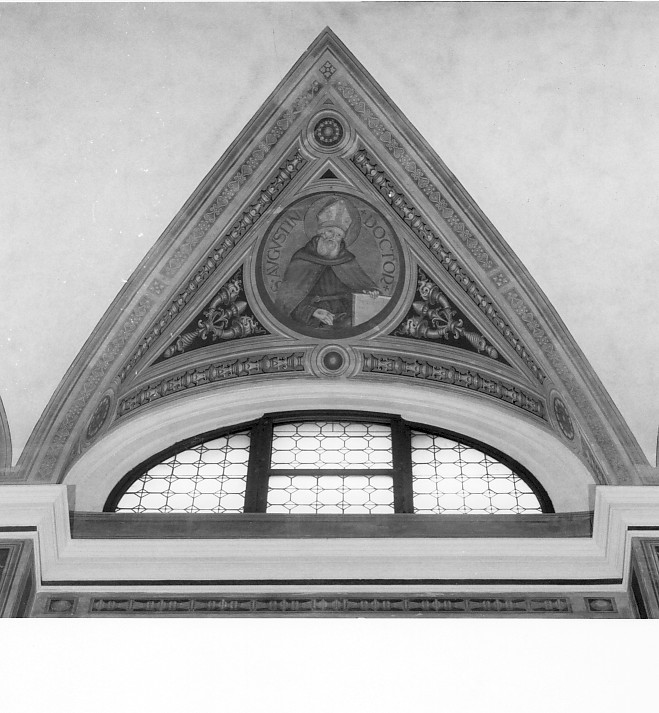 Sant'Agostino (dipinto, elemento d'insieme) di Chini Tito (sec. XX)