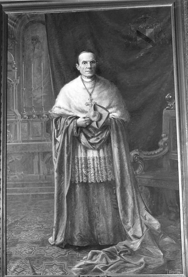 ritratto di ecclesiastico (dipinto) di Mincato Giuseppe (sec. XX)