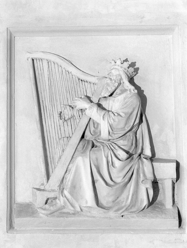 David musico (rilievo, elemento d'insieme) di Zajec (Saitz) Valentino (sec. XIX)