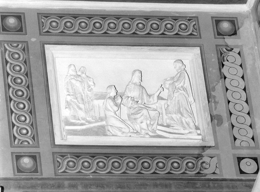 Santa Marta incontra Gesù Cristo alle porte di Betania (rilievo, elemento d'insieme) di Zajec (Saitz) Valentino (sec. XIX)