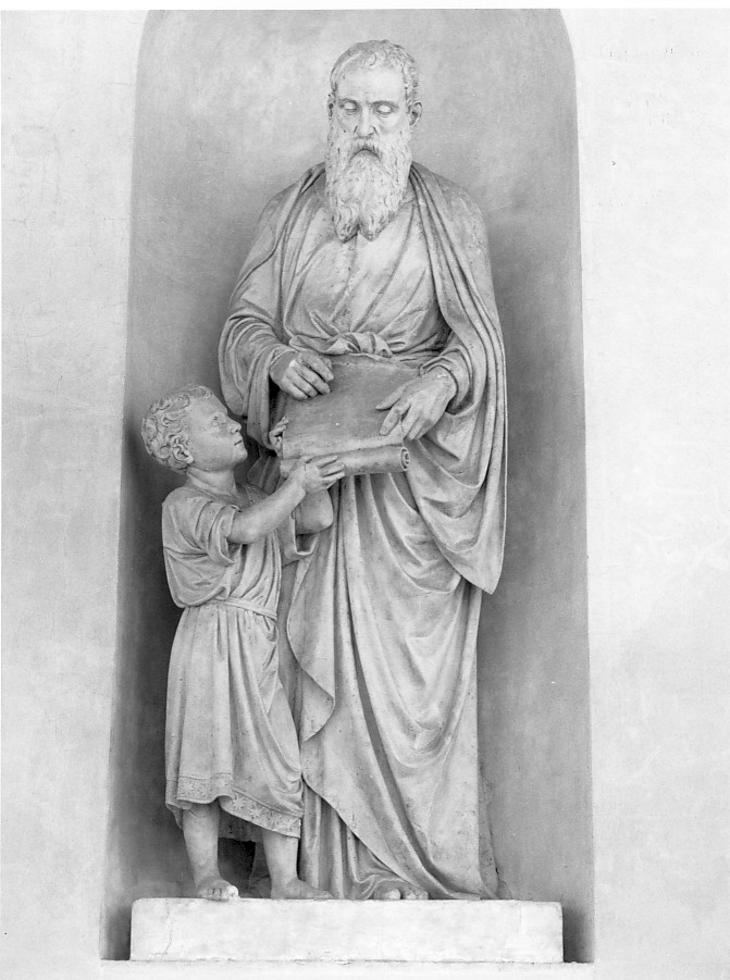 San Matteo Evangelista (statua, elemento d'insieme) di Zajec (Saitz) Valentino (sec. XIX)