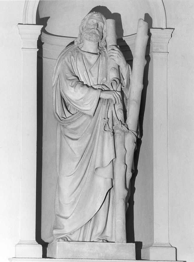 Sant'Andrea (statua, elemento d'insieme) di Zajec (Saitz) Valentino (sec. XIX)