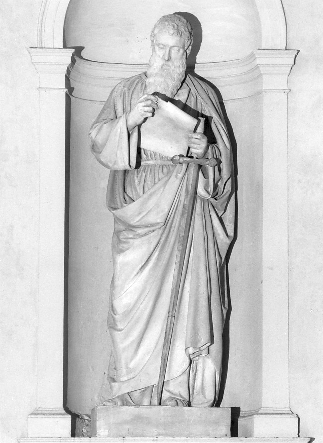 San Paolo (statua, elemento d'insieme) di Zajec (Saitz) Valentino (sec. XIX)