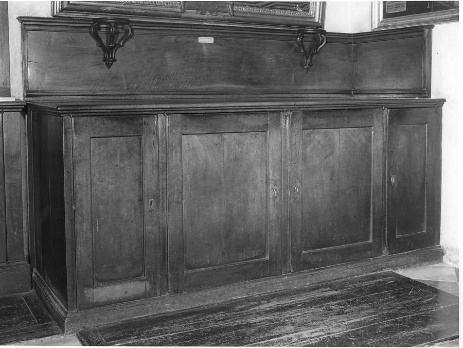 credenza con alzata - ambito veneto (fine/inizio secc. XIX/ XX)