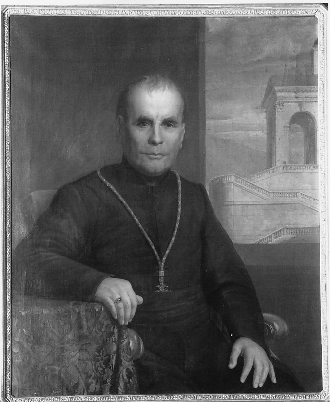 ritratto di ecclesiastico (dipinto) - ambito veneto (terzo quarto sec. XIX)