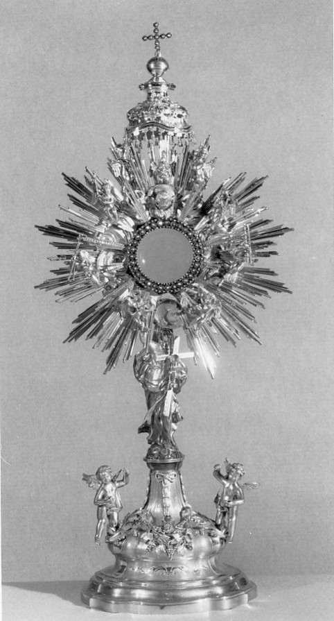 ostensorio - a raggiera - bottega veneziana (sec. XIX)