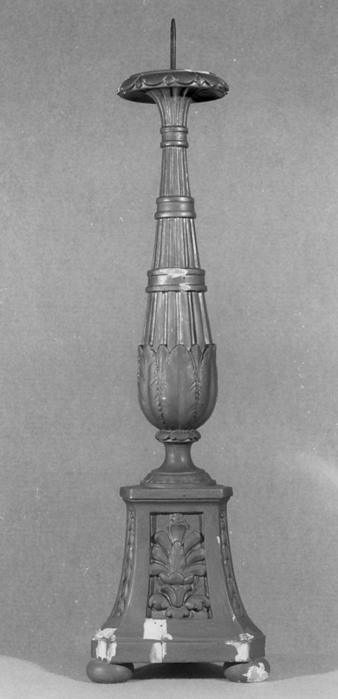 candeliere d'altare - ambito veneto (prima metà sec. XIX)