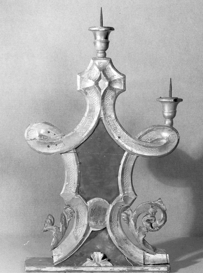 candelabro, elemento d'insieme - ambito veneto (seconda metà sec. XVIII)