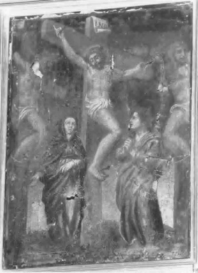 stazione XII: Gesù innalzato e morto in croce (dipinto) - ambito veronese (seconda metà sec. XVIII)