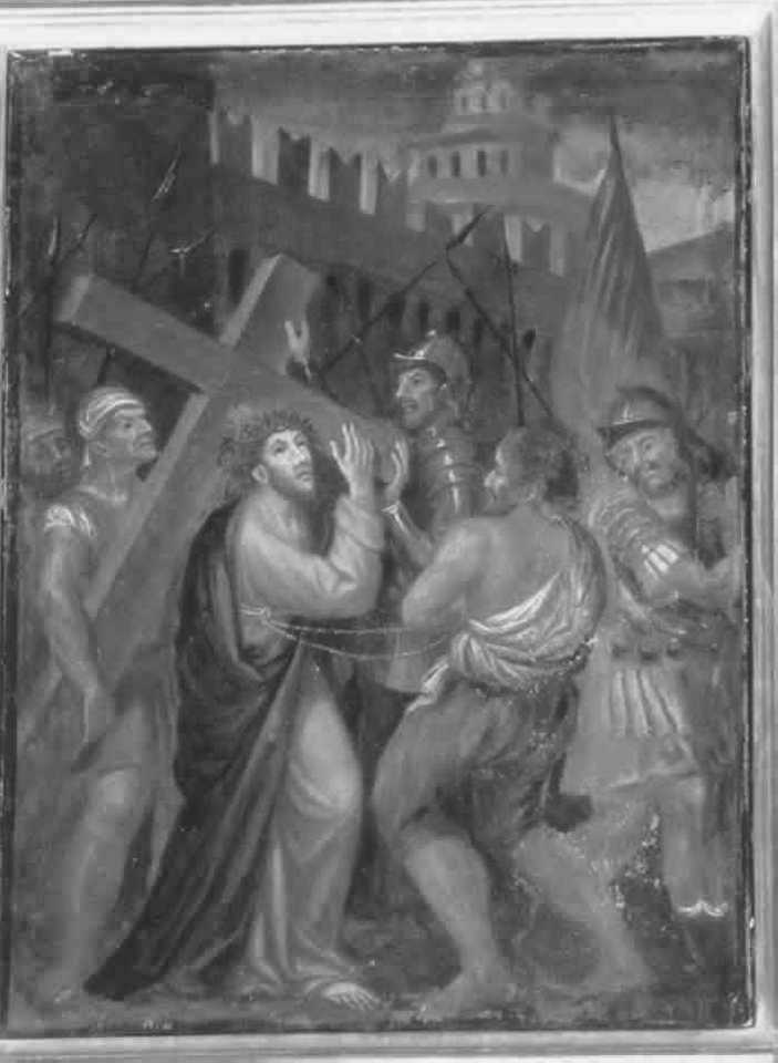 stazione II: Gesù caricato della croce (dipinto) - ambito veronese (seconda metà sec. XVIII)