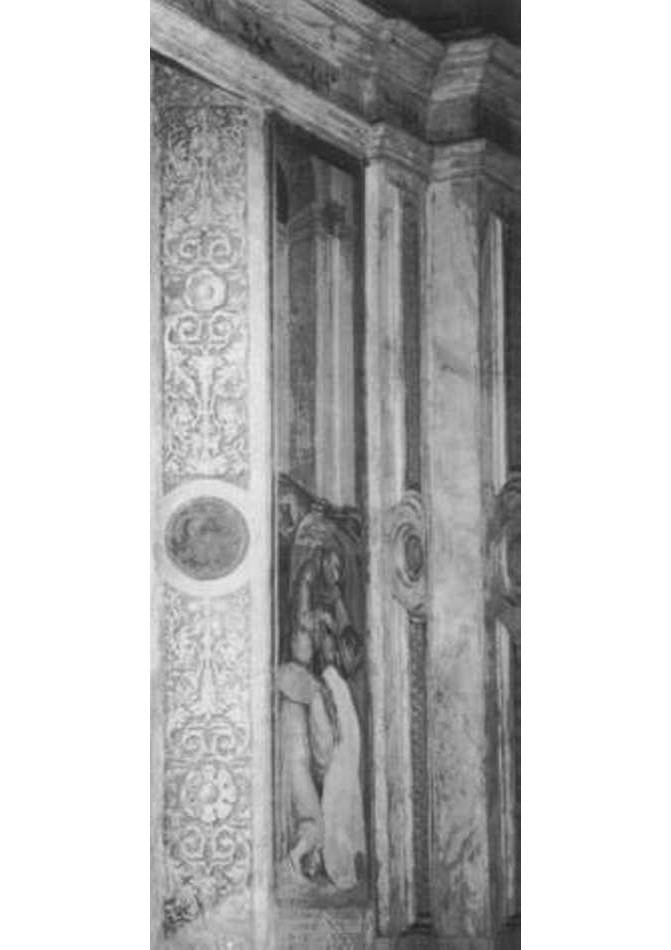 motivi decorativi a candelabra (dipinto) di Giolfino Nicola (primo quarto sec. XVI)