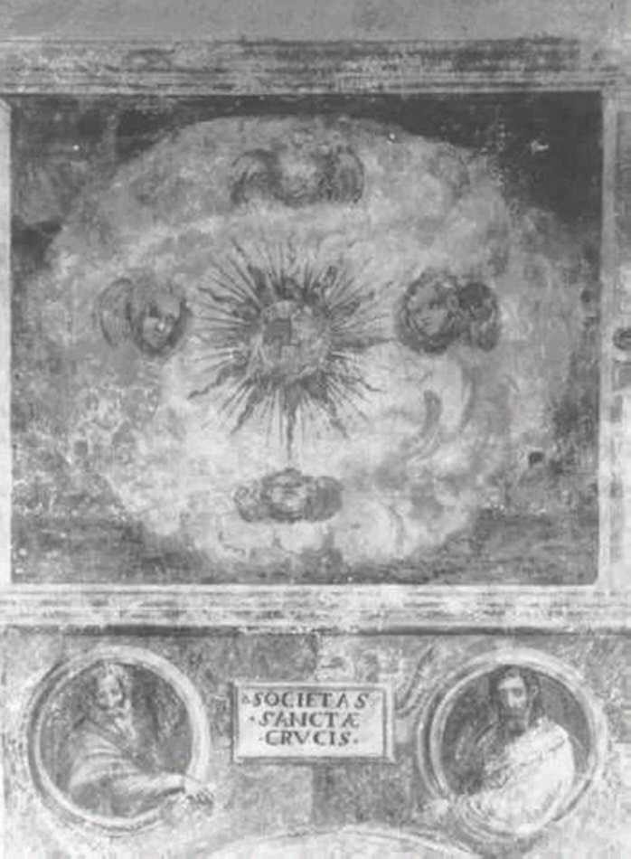 cherubini con monogramma cristologico (dipinto) di Aliprandi Michelangelo (cerchia) (fine sec. XVI)