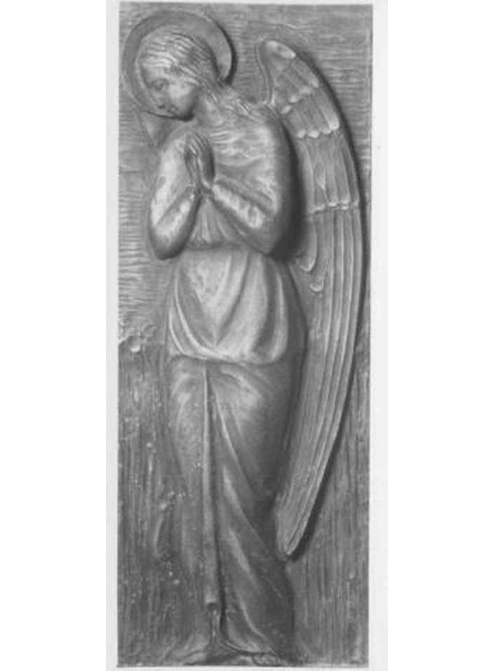 angelo orante (rilievo) di Banterle Ruperto (secondo quarto sec. XX)