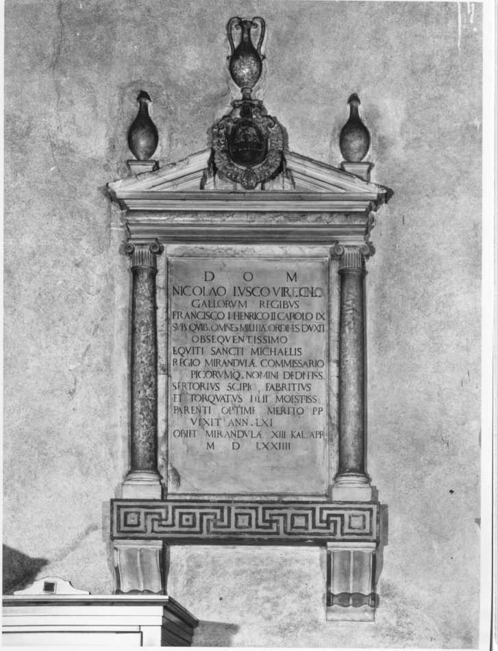 lapide commemorativa - ambito vicentino (sec. XVI)