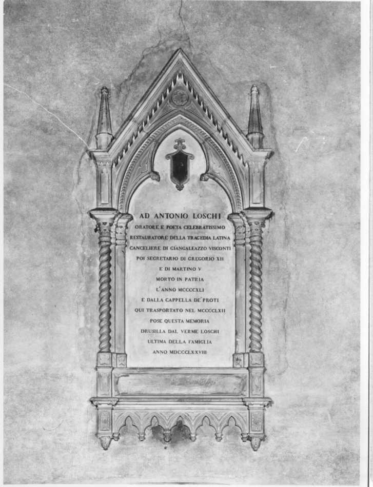 lapide commemorativa - ambito vicentino (sec. XIX)