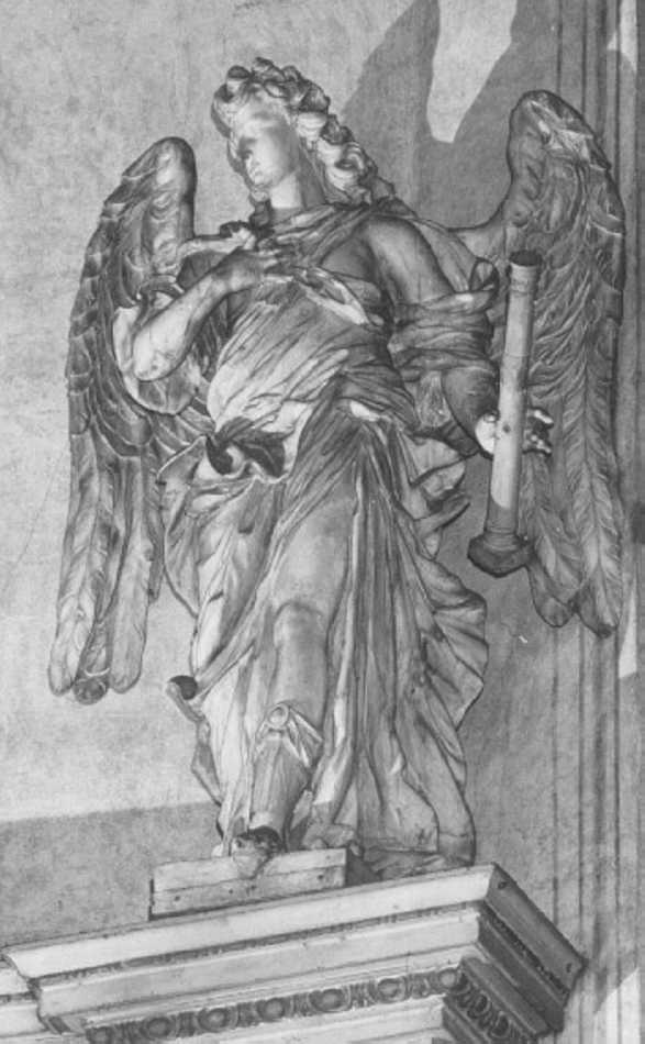 angelo con strumenti della passione (statua) di Marinali Orazio (attribuito), Cuzzetti Andrea (attribuito) (sec. XVII)