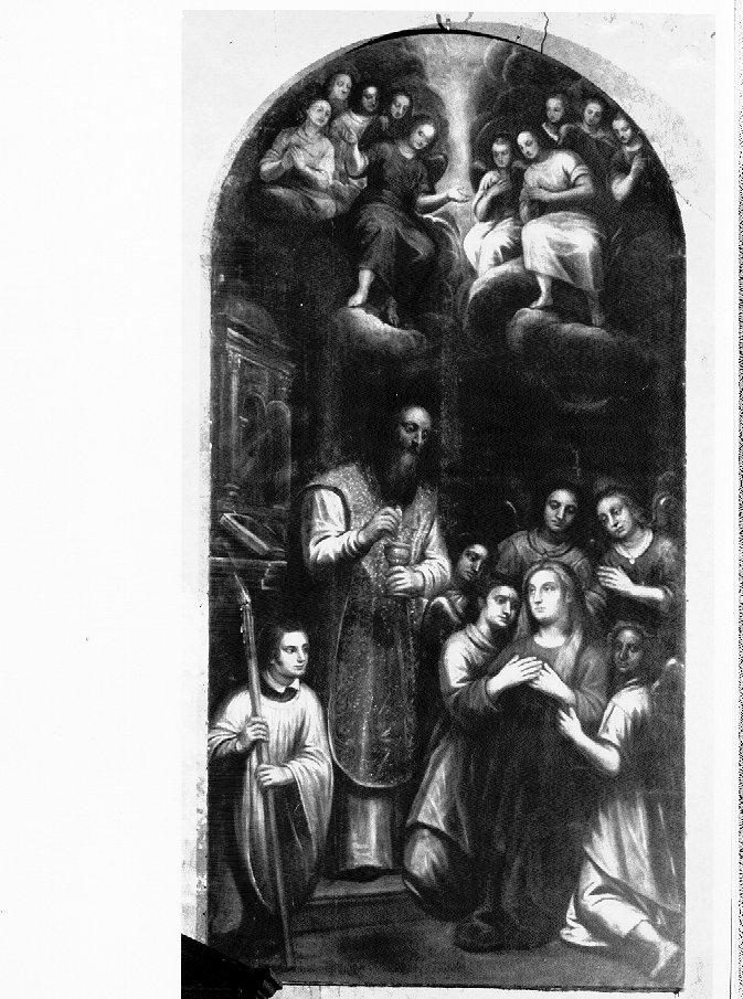 sacerdote (dipinto) di Maganza Alessandro (bottega) (prima metà sec. XVII)