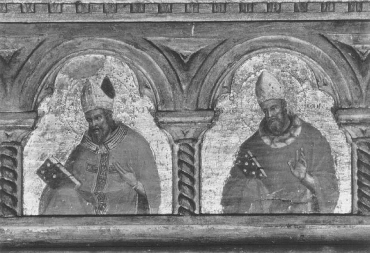 Sant'Ambrogio (dipinto, elemento d'insieme) di Lorenzo Veneziano (sec. XIV)