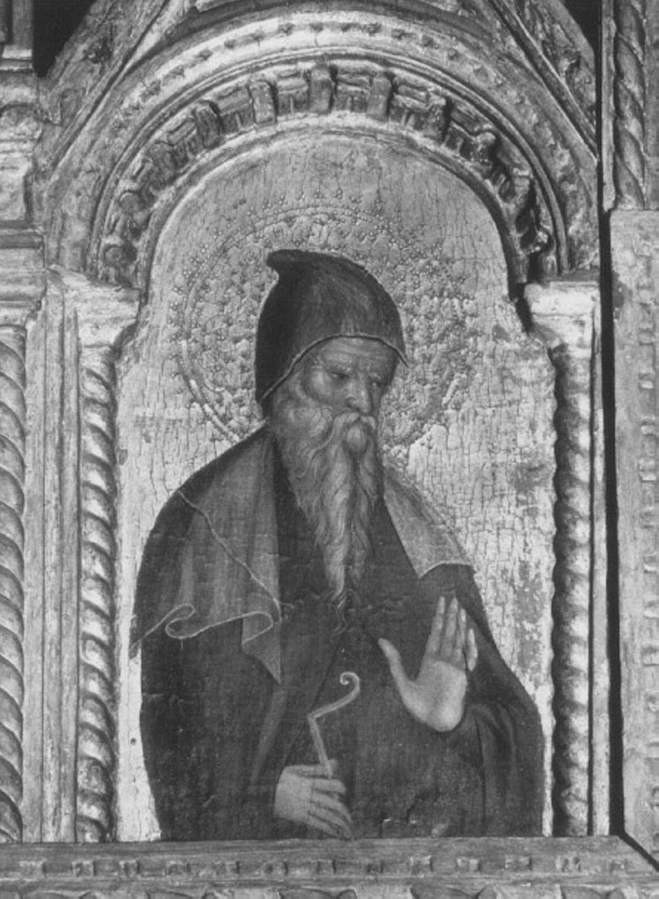 Sant'Antonio Abate (dipinto, elemento d'insieme) di Lorenzo Veneziano (sec. XIV)
