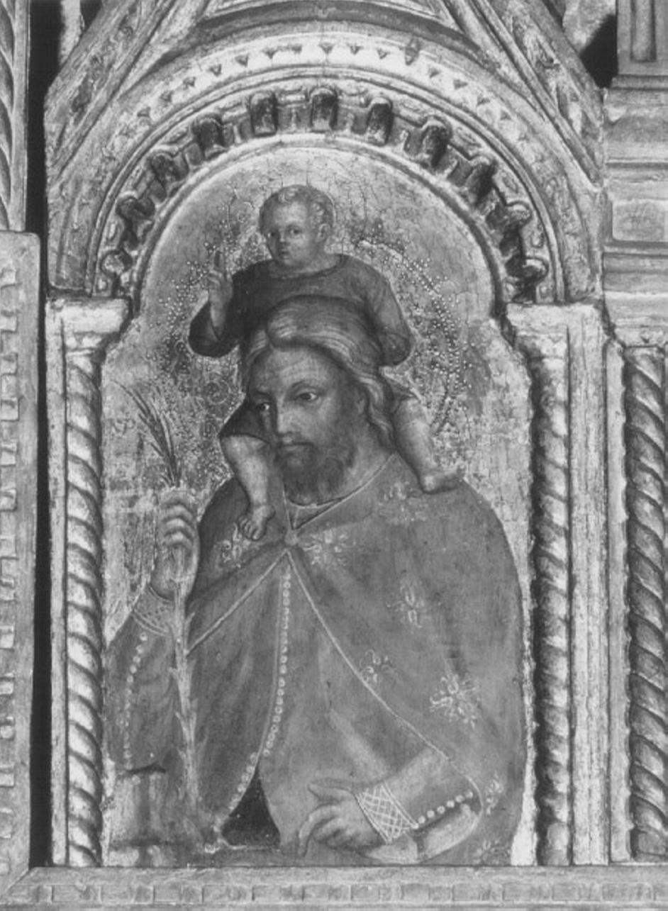 San Cristoforo (dipinto, elemento d'insieme) di Lorenzo Veneziano (sec. XIV)