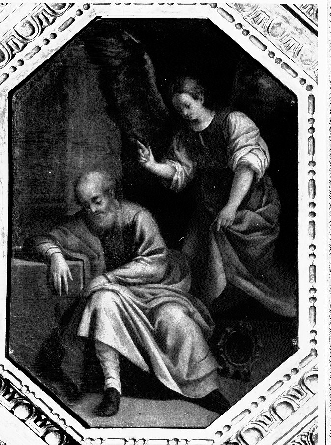 sogno di San Giuseppe (dipinto) di Cecchini Antonio (attribuito) (sec. XVII)