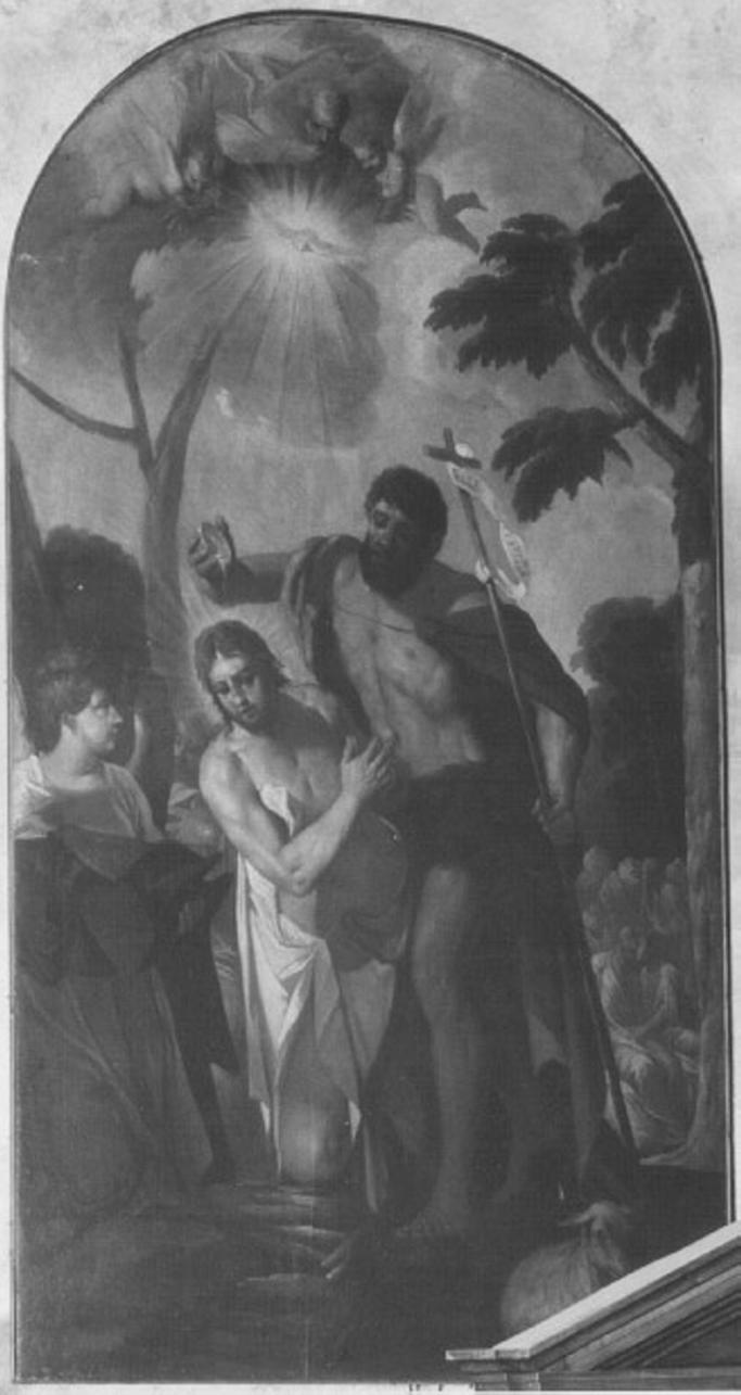 battesimo di Cristo (dipinto) di Maffei Francesco (bottega) (sec. XVII)