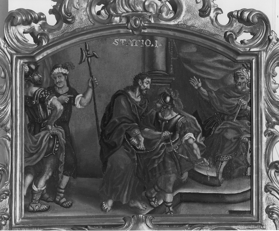 stazione I: Gesù condannato a morte (dipinto) - ambito veneto (seconda metà sec. XVIII)