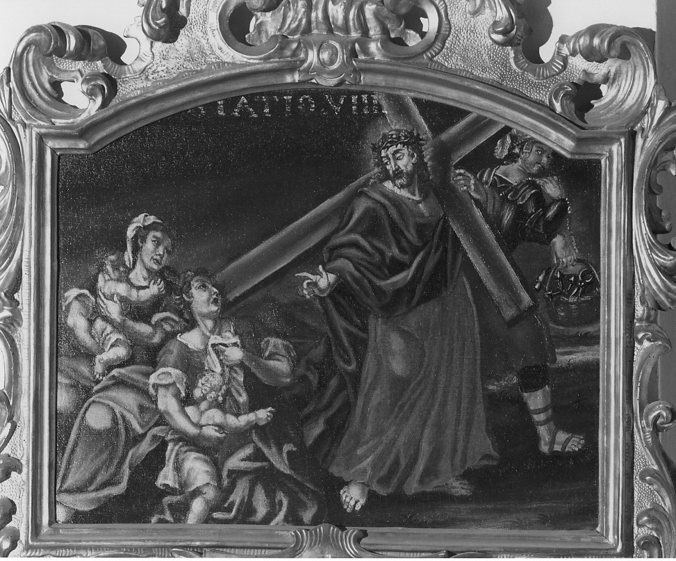 stazione VIII: Gesù consola le donne di Gerusalemme (dipinto) - ambito veneto (seconda metà sec. XVIII)