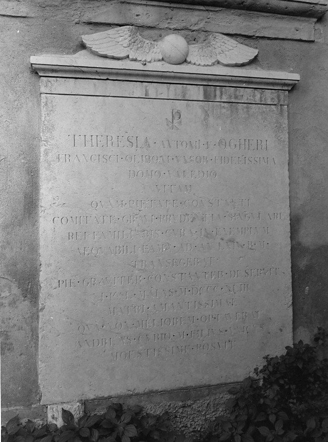 lapide commemorativa - ambito veronese (sec. XIX)