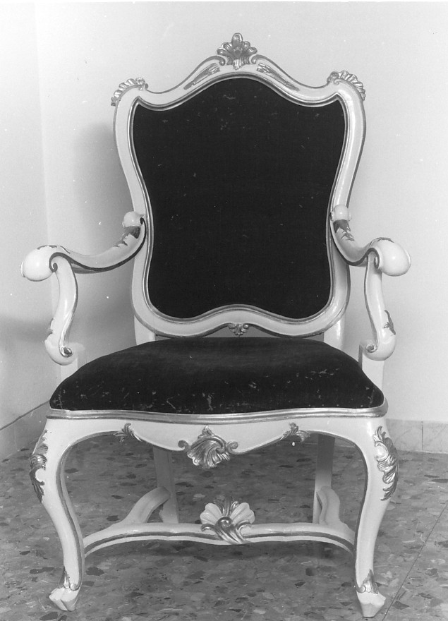 poltroncina, serie - ambito veneto (seconda metà sec. XVIII)
