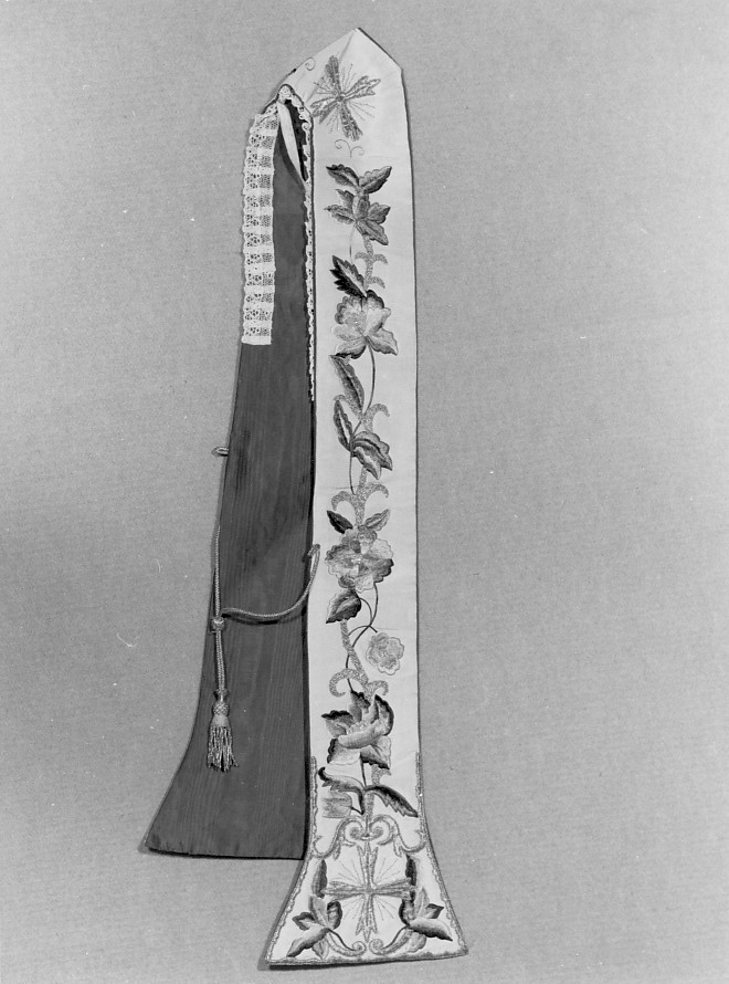 stola, elemento d'insieme - manifattura italiana (sec. XIX)