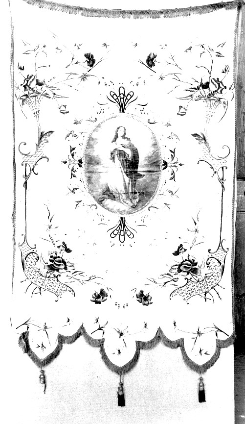 stendardo processionale - manifattura italiana (sec. XIX)