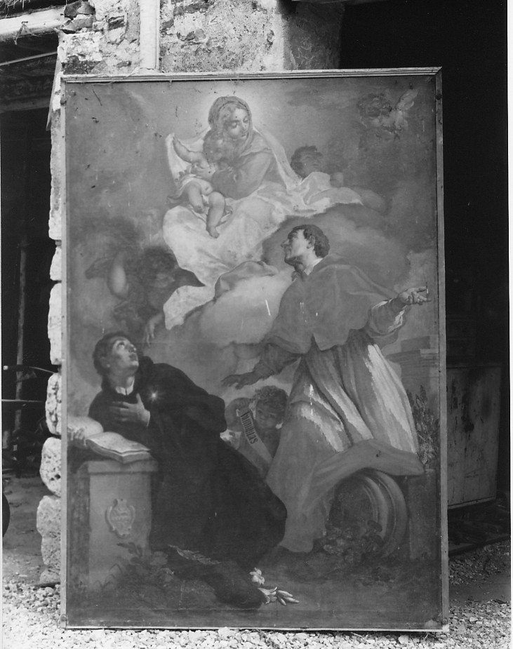 Madonna con Bambino e Santi (dipinto) di Balestra Antonio (attribuito) (sec. XVIII)
