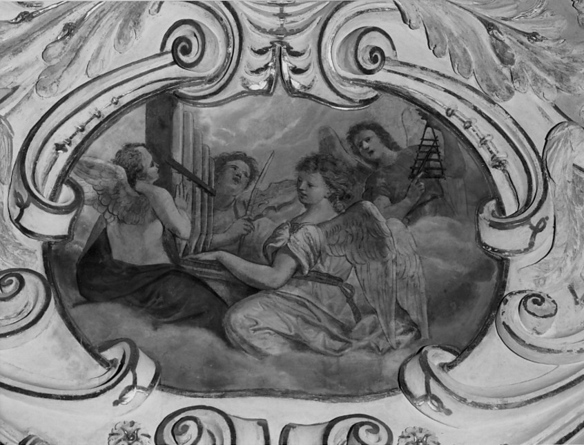 angeli musicanti (dipinto) - ambito veneto (sec. XIX)