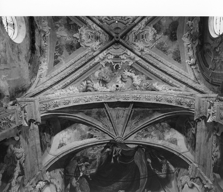 motivi decorativi a festoni con cherubini (rilievo) - ambito veneto (secc. XV/ XVI)