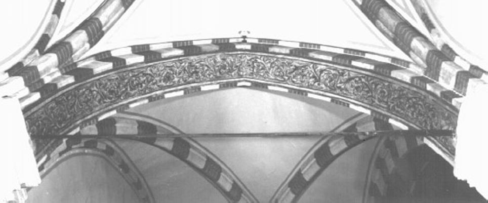 motivi decorativi a girali (dipinto) - ambito veneto (sec. XV)