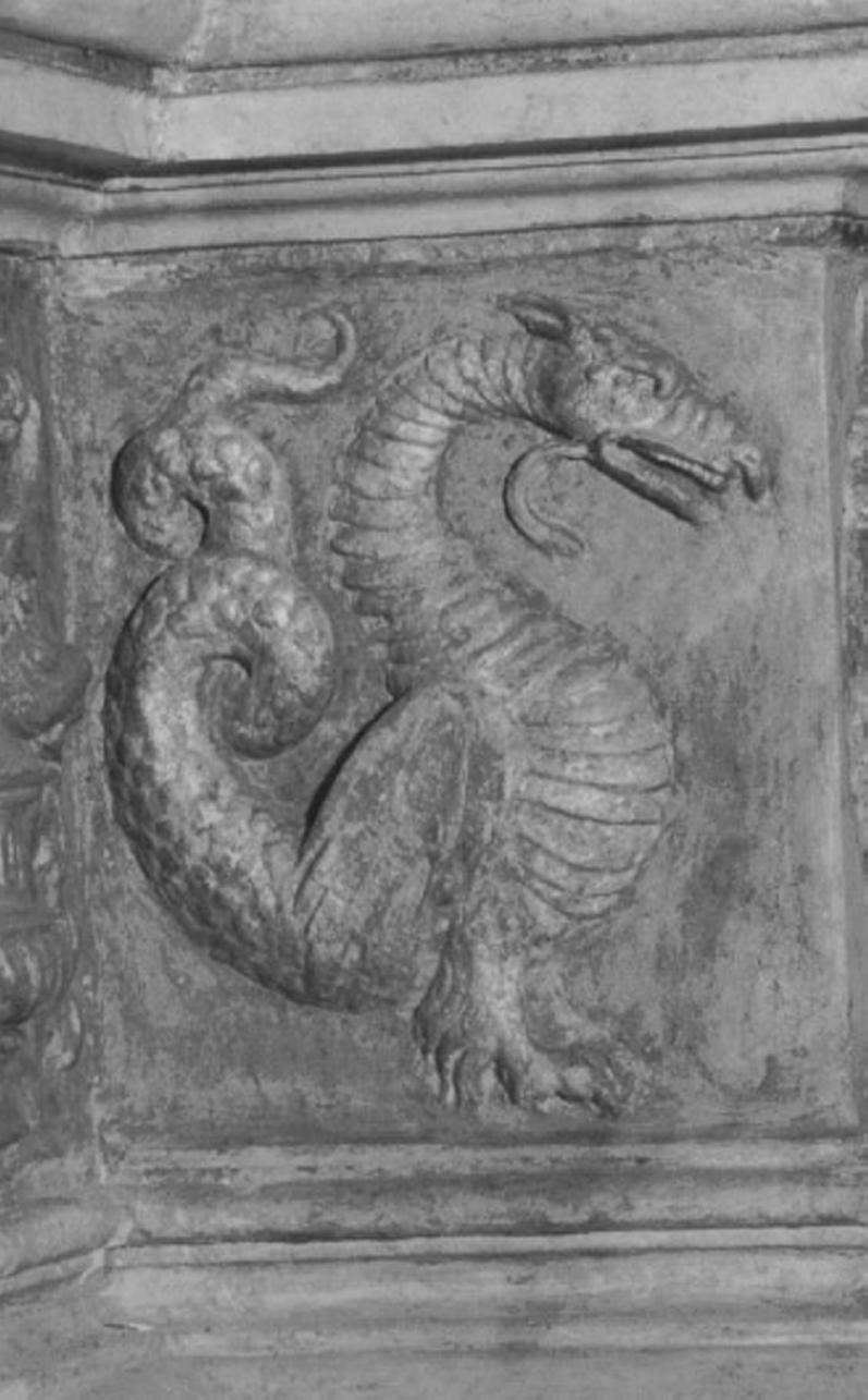 motivi decorativi a grottesche (rilievo) di Giovanni Di Giacomo Da Porlezza (attribuito) (sec. XVI)