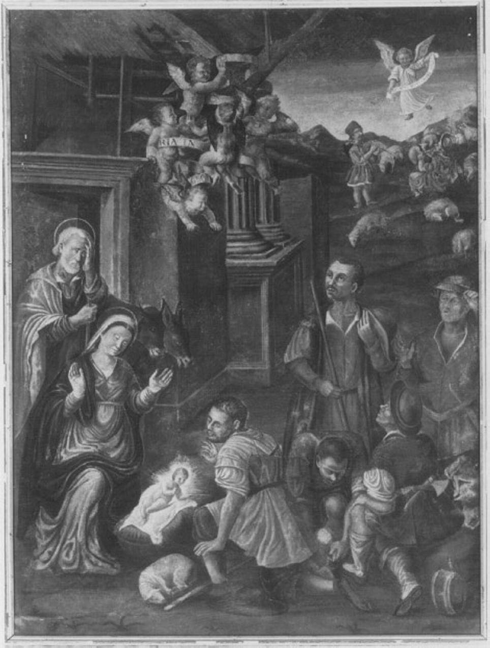 adorazione dei pastori (dipinto) - ambito tedesco (sec. XVII)