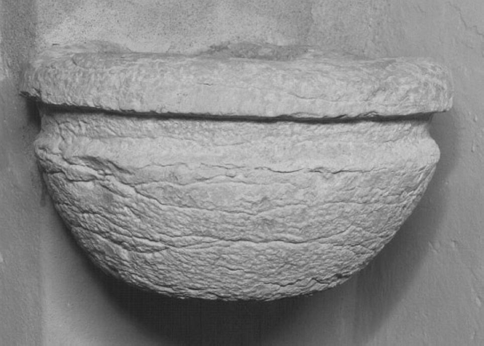 adorazione dei pastori (acquasantiera da parete) - ambito veneto (secc. XVI/ XVII)