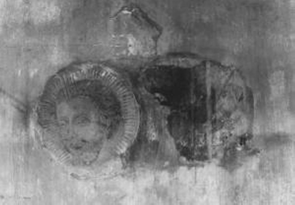 testa di santo (dipinto) - ambito veneto (fine sec. XIV)