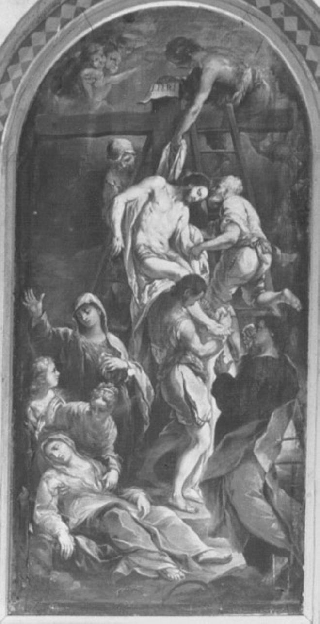 deposizione di Cristo dalla croce (dipinto) di Pasqualotto Costantino detto Costantini (sec. XVIII)