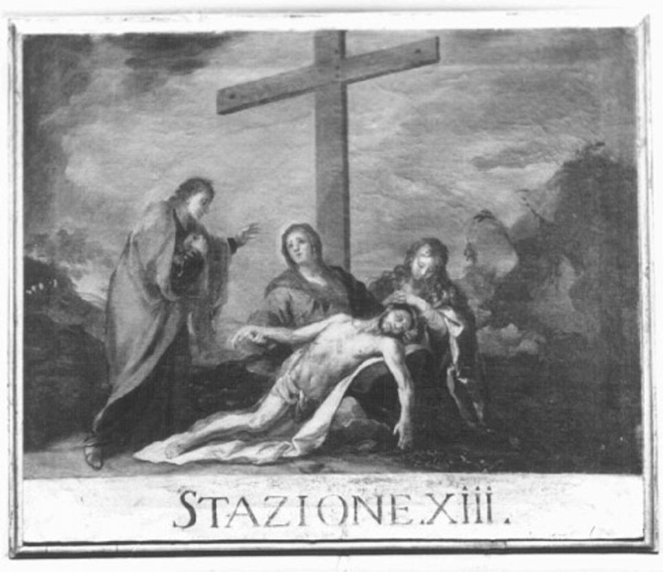 stazione XIII: Gesù deposto dalla croce (dipinto) di Pasqualotto Costantino detto Costantini (sec. XVIII)