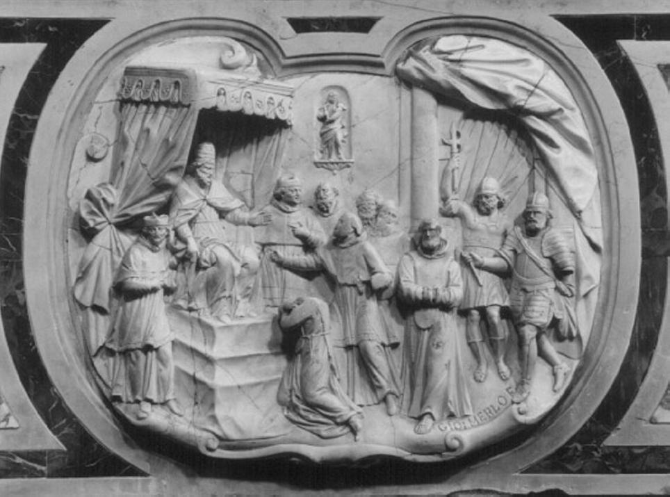 San Francesco di Paola (scultura) di Merlo Giovanni Maria (sec. XVII)