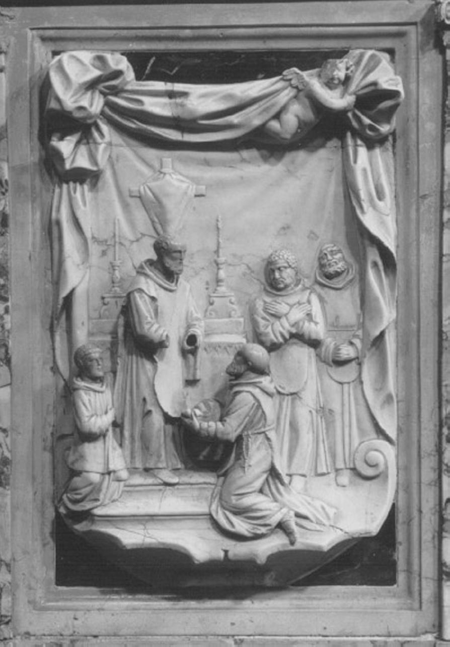 San Francesco di Paola (scultura) di Merlo Giovanni Maria (sec. XVII)