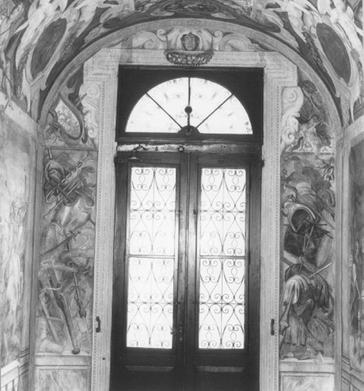 motivi decorativi a grottesche (dipinto) di De Ferrari Antonio detto Foler (attribuito), Vassillacchi Antonio detto Aliense (fine/inizio secc. XVI/ XVII)